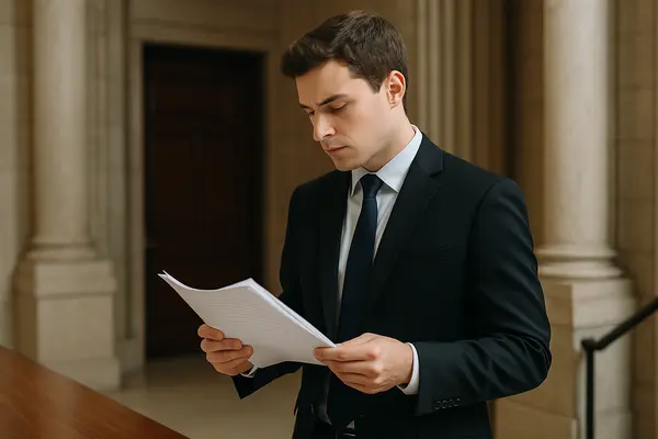 a young lawyer focused reading a legal document from Lemon Law Lawyer Los Angeles in Los Angeles, CA - ford lemon law Vehicles