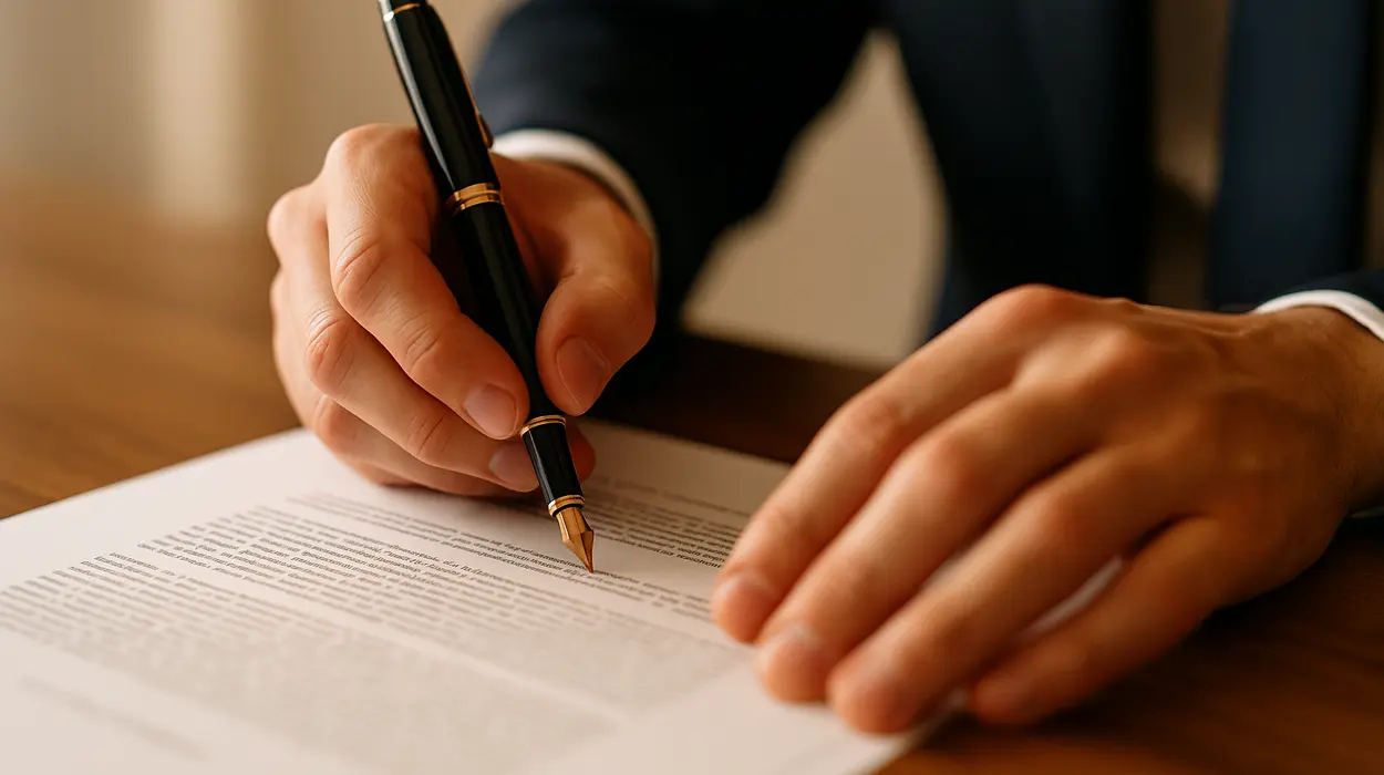 a lawyer using a pen to highlight a document from Lemon Law Lawyer Los Angeles in Los Angeles, CA - GMB Lemon Vehicles