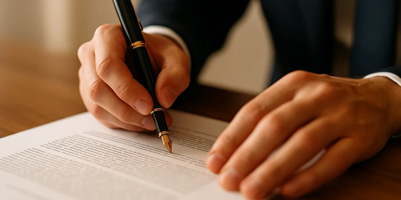a lawyer using a pen to highlight a document from Lemon Law Lawyer Los Angeles in Los Angeles, CA - GMB Lemon Vehicles