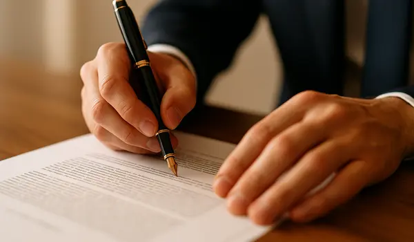 a lawyer using a pen to highlight a document from Lemon Law Lawyer Los Angeles in Los Angeles, CA - GMB Lemon Vehicles