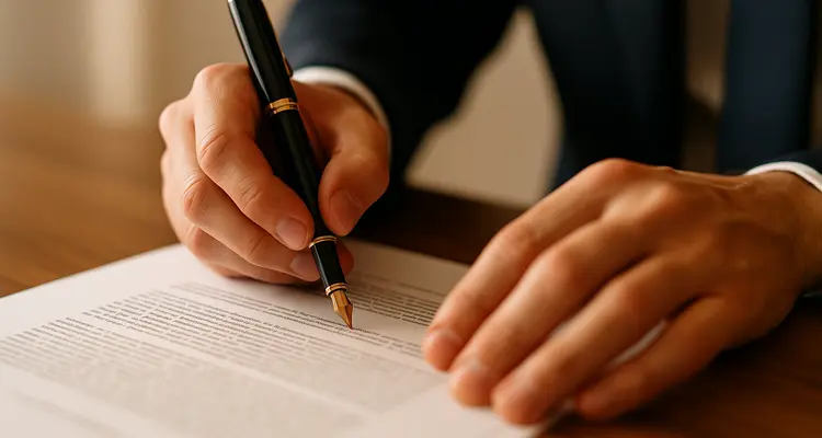a lawyer using a pen to highlight a document from Lemon Law Lawyer Los Angeles in Los Angeles, CA - GMB Lemon Vehicles