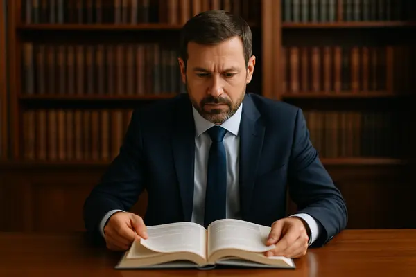 a male lawyer reading a legal book from Lemon Law Lawyer Los Angeles in Long Beach, CA - Long Beach CA